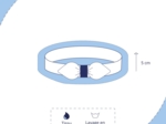 Bandeau jersey bébé noeud gaze pois or marine