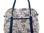 Sac bowling  toile de jouy marine