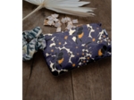 Mini pochette tissu pensées marines