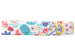 Barrette Croco Tissu champêtre bleuté