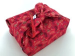 Furoshiki moyen 48 x 48 cm tiges rouges de noël ex1013