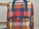 Sac à dos pliable Gaby tartan lurex rubis