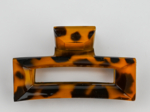 Grande pince rectangle leopard