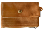Mini pochette porte-monnaie velours côtelé moutarde