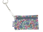 Pochette porte-clés pastel fleuri