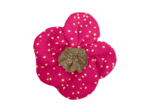 Mini Barrette Pétales de Fleur fuchsia pailleté