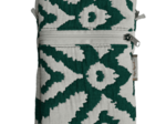 Pochette téléphone matelassée jacquard vert