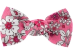 Barrette petit noeud violette rose