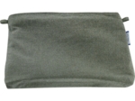 Pochette tissu suédine kaki