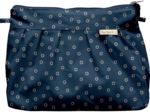 Pochette plissée bulle bronze marine