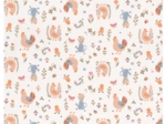 Tissu coton au mètre ex2633 poulettes multicolores