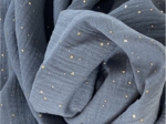 Mini Chouchou gaze gris or