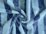 Tissu éponge bambou au mètre ex2539 rayée bleu