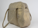 Sac bowling velours côtelé large doré