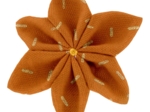 Barrette fleur étoile 4 paille dorée caramel