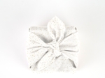 Furoshiki petit 35 x 35 cm  blanc pailleté