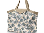 Grand sac cabas en tissu fleurs d'artifice