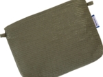 Mini pochette tissu gaze lurex kaki