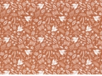 Coupon tissu 1 m papillon terracotta ex1096