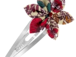 Barrette clic-clac fleur étoile coquelicot