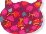 Barrette miaou pompons cerise