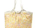 Sac cabas taille moyenne plissé mimosa jaune rose
