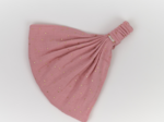 Bandeau fichu Enfant gaze pois or rose thé