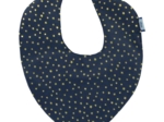 Bavoir bandana etoile or marine 