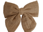 Barrette noeud papillon gaze pailletée camel