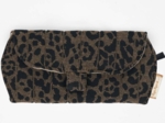 Etui à lunettes leopard matelassé moka