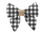 Barrette Mini Noeud Papillon vichy noir