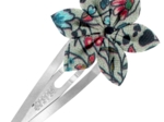 Barrette clic-clac fleur étoile fleur mentholé