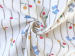 Tissu coton au mètre ex2632 bottines et cerises