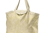 Grand sac cabas en tissu ramage or