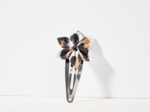 Barrette clic-clac fleur étoile leopard