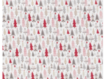 Tissu coton au mètre sapin gris rouge ex1113
