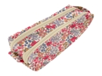 Trousse double compartiment porcelaine rosée