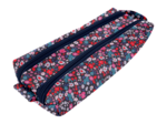 Trousse double compartiment romance fleurie
