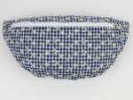 Sac banane vichy brodé marine