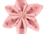 Barrette fleur étoile 4 triangle or poudré