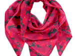 Foulard pompon féérie fuchsia