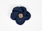 Petite Barrette Pétales de Fleur bleu marine