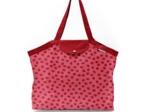 Sac cabas taille moyenne plissé vichy coccinelle