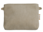 Pochette tissu velours côtelé beige