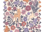 Tissu enduit épais au mètre comptine enchantée rose