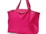 Grand sac cabas en tissu etoile or fuchsia