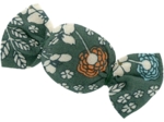 Petite barrette mini bonbon fleuri kaki