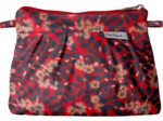 Mini pochette plissée feuillage vermillon