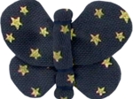 Barrette petit papillon etoile or marine 