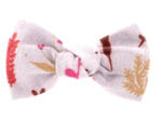 Barrette petit noeud herbier rose